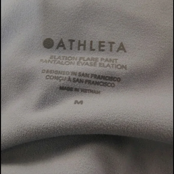Athleta Elation Flare Pants $109 Light Blue Women Medium Soft Stretch Yoga - Picture 8 of 11